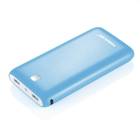 [Auto-detect] Poweradd Pilot X7 20,000mAh Portable USB Charger External Battery Pack with LED Flashlight Power Bank for Smart-phones and other 5V USB-Charged Devices- Blue(Lightning cable is not included)