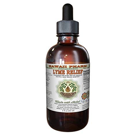 Lyme Relief Glycerite, Natural Herbal ALCOHOL-FREE Liquid Extract, Made in USA, Hawaii Pharm trusted brand, Herbal Supplement 2 oz