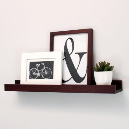 Kiera Grace Edge Picture Frame Ledge, 23-Inch by 4-Inch, Espresso