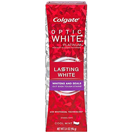 Colgate Optic White Platinum Whiten and Protect Toothpaste - 3.4 ounce (6 Pack)