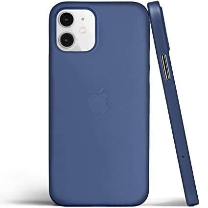 totallee Thin iPhone 12 Case, Thinnest Cover Ultra Slim Minimal - for iPhone 12 (2020) (Navy Blue)