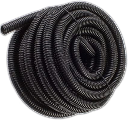 100 Feet 3/8" 9mm Split Wire Loom Conduit Polyethylene Tubing Black Color Sleeve Tube