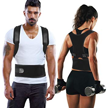 Back Brace Posture Corrector - Shoulder Support Trainer for Pain Relief | Improves Posture and Provides Lumbar Support,for Men and Women Supports Correct Posture Upper and Lower Back Lumbar