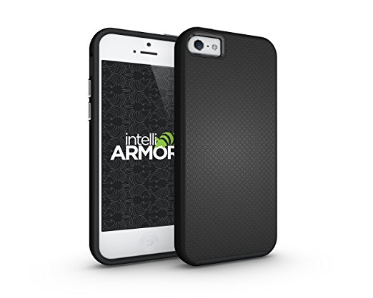 iPhone SE/5S/5 Case, intelliARMOR Apple iPhone SE - Sentry Series [Black] Ultra Rugged - The Smarter iPhone Case