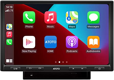 ATOTO F7 Pro Double-DIN in-Dash Video Receiver - 10 inch CarPlay & Android Auto Receiver with Bluetooth, Phone Charge,Phone Mirroring (Auto Link),USB/SD Playback (Read up to 2TB Storage) F7G210PE-NA