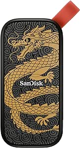 SanDisk 1TB Portable SSD, Dragon Edition - Up to 800MB/s, USB-C, USB 3.2 Gen 2, Updated Firmware - External Solid State Drive - SDSSDE30-2T00-G26