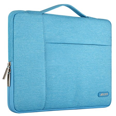 Mosiso Polyester Fabric Multifunctional Sleeve Briefcase Handbag Case Cover for 13-13.3 Inch Laptop, Notebook, MacBook Air/Pro, Sky Blue