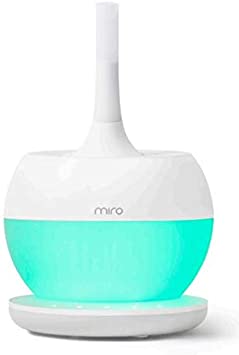 MIRO-NR08M Cream White Completely Washable Modular Sanitary Humidifier, Large Room, Easy to Clean, Easy to Use - Premium Cool-Mist Humidifier. Touch Control Colorful LEDs, Powerful humidification… (Cream White)