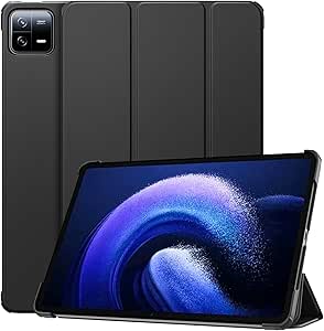 Xiaomi Pad 6 ケース MoKo Mi Pad 6/6 Pro用保護ケース 11インチ シャオミパッド6専用保護カバー スタンドケース オートスリープ対応 PC PU製 手帳型 軽量 耐衝撃 Black