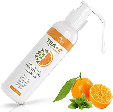 Green Tea & Vitamin C Face Cleanser – Anti-Aging, Breakout & Blemish Face Wash with Aloe   Rosehip   Jojoba   Glycolic Acid - Exfoliating Cleanser for a Deep & Gentle Cleanse - For All Skin Types