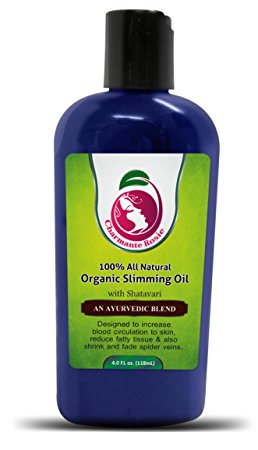 Best Cellulite Organic Slimming Oil - All Natural Beauty Moisturizer with Shatavari – Increase Blood Circulation While Reducing Fatty Tissue, Fades Spider Veins