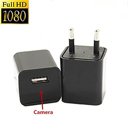 Electro-Weideworld Mini 1080P HD 8GB SPY DVR Hidden Camera AC Plug Power Adapter Video Recorder DV Camcorder Spycam