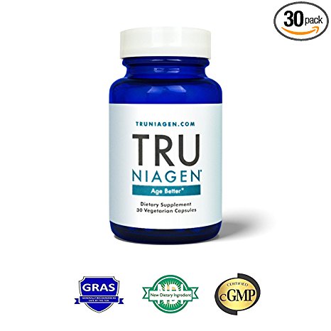 TRU NIAGEN - Niacin (Vitamin B3) | Advanced NAD  booster | Nicotinamide Riboside NR | Increases Energy & Promotes Anti Aging (30 capsules/125mg)