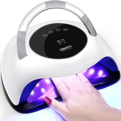 JOMARTO UV Light LED Nail Dryer Curing Lamp for Fingernail & Toenail Gels Based Polishes with Sensor, 10s 30s 60s 99s Timer