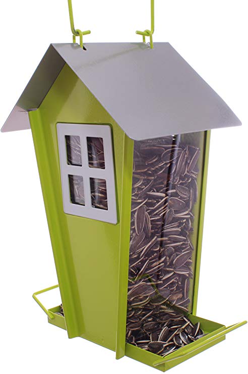 CHILIPET Barn Shaped Wild Bird Feeder Attract More Birds Perfect for Garden Decoration, Great Bird Feeders for Small & Medium Birds