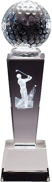 LITSPED Crystal Golf Trophy with Free Engraving (Customize Now!) 9