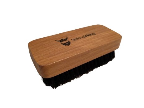Wood Beard Brush from Striking Viking - Medium Boar Bristles - Great for Brushing & Cleansing!