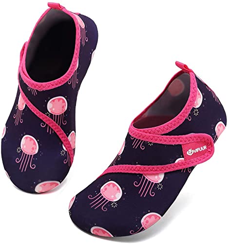 VIFUUR Kids Water Shoes Girls Boys Quick Dry Aqua Socks for Beach Swim Outdoor Sports