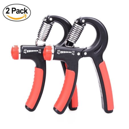 Hand Grip Strengthener Set,Raniaco Adjustable Hand Exerciser with Resistance Range 22 to 88 Lbs -2 Pack