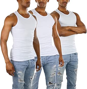 ToBeInStyle Men’s Long Muscle Tank Top Workout A-Shirt