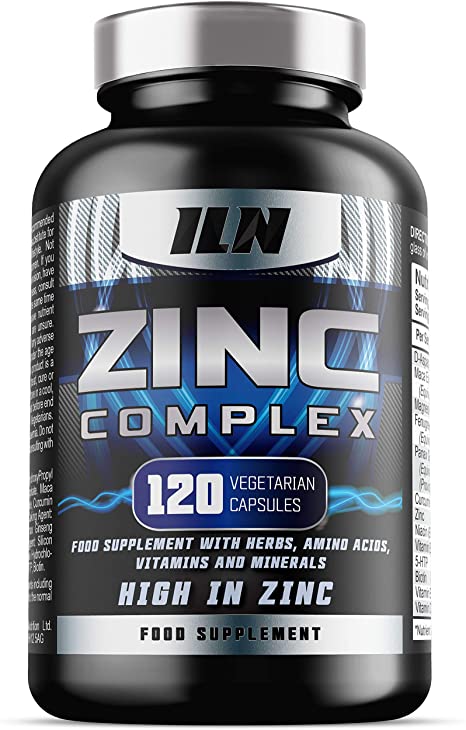 Zinc Complex - Maximum Strength Zinc Blend with 13 Active Ingredients - 120 Vegetarian Capsules