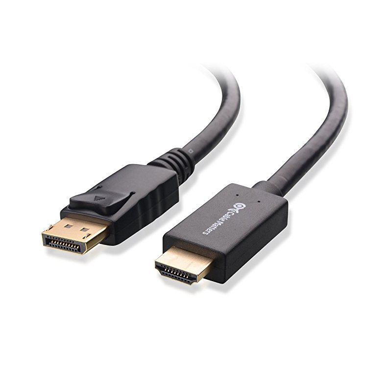 Cable Matters Gold Plated DisplayPort to HDMI Cable 6 Feet