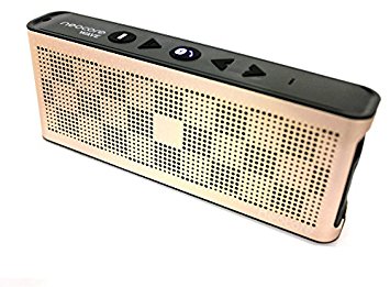 neocore WAVE P3 Portable Wireless Bluetooth Speaker, Subwoofer, 24 Hour Playtime, 256GB SD Card Support, NFC, Waterproof, for iPhone,Samsung,Android Tablet,Smartphone PC,Mac, Champagne Gold