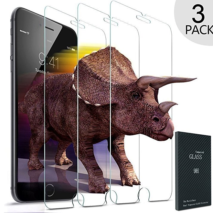 T-mars 3-Pack iPhone 6s / 6 Screen Protector Glass, 0.3MM Slim And 9H Hardness Bubble Free, Anti-Fingerprint, Oil Stain & Scratch Coating
