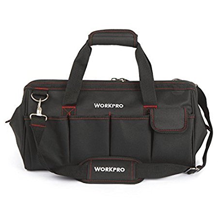 Workpro 18-inch Close Top Wide Mouth Storage Tool Bag