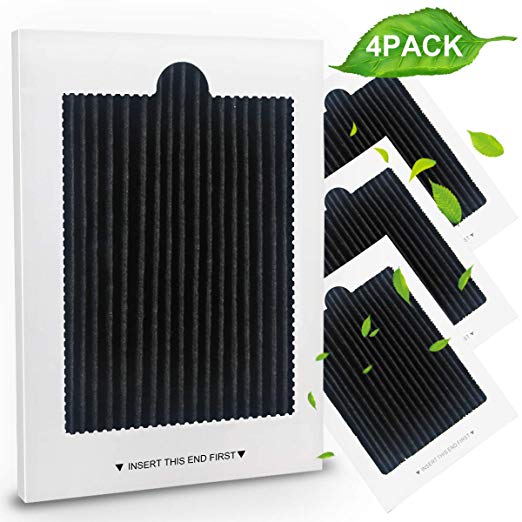 4 Pack Refrigerator Air Filter Replacement Fits for Electrolux Carbon Activated Air Filter compatible with Frigidaire PureAir Ultra SCPUREAIR2PK, EAFCBF PAULTRA 242061001, 242047801,etc.