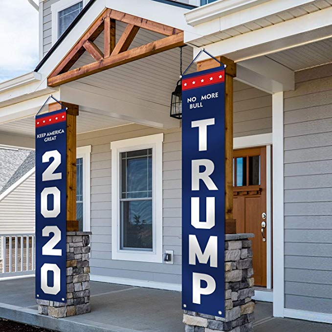 ORIENTAL CHERRY Trump 2020 Flag - No More Bull Keep America Great Large Banners Outdoor Yard Sign - Donald Trump for President - 2 Pack