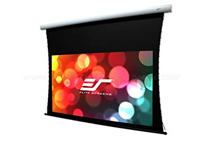 Elite Screens CineTension B Series, 150" Diagonal 16:9, Tab-Tensioned Electric Drop Down Front Projector Screen, TE150HW2B-E24