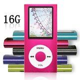 Tomameri Pink Portable MP4 Player MP3 Player Video Player with Photo Viewer  E-Book Reader  Voice Recorder  16 GB Micro SD Card
