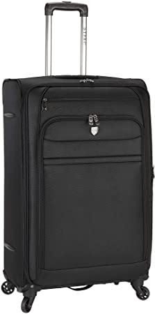 Travelers Club Business Class Expandable Spinner Luggage, Executive Black, Checked-Large 28-Inch