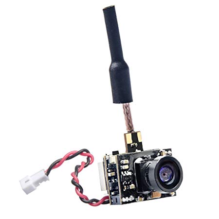 GOQOTOMO GD02 200mW 5.8GHz 40CH FPV Video Transmitter with Dipole Brass Antenna Ultra Micro AIO NTSC 600TVL Camera Combo for FPV Indoor Racing