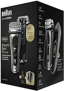 Braun Series 9 PRO  9575cc, Rasoir Électrique Pour Homme, 5 Éléments De Rasage, Tondeuse De Précision Intégrée, Station SmartCare, Étui PowerCase, 60 Min D'autonomie, Fabriqué En Allemagne, Graphite