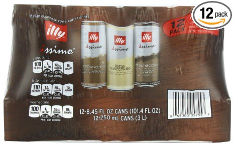 illy issimo Coffee Variety Pack, 8.45-Ounce (Pack of 12)