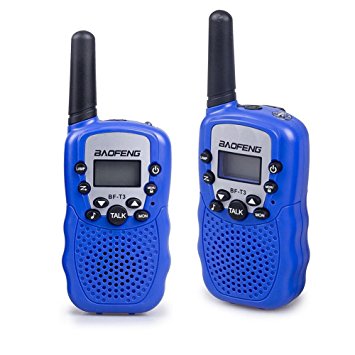 BYBOO Baofeng T3 Kids Walkie Talkies Mini Two Way Radios for Boys Girls Children UHF 462-467MHz Frquency 22 Channels - 1 Pair