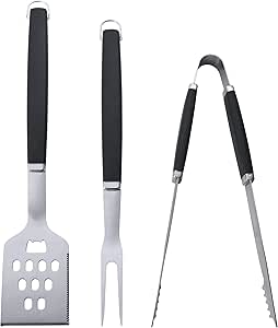 Farberware 5261914 Barbecue 3-Piece Tool Set, 3 CT, Black