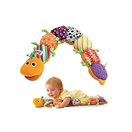 LCollections Lovely Musical Inchworm Colorful Baby Plush Toy for Fun