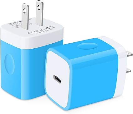 Charger Block Compatible for iPhone 15 14 13 12 Mini Pro Max SE 11 Pro Max XS XR X 8, FiveBox [2Pack] 20W Fast Charge USB C Wall Charger Adapter PD C Charger Plug Brick Cube Type C Charging Box