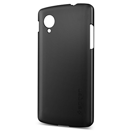 Spigen Ultra Fit Nexus 5 Case with Premium Japanese Screen Protector and Matte Hard Finish Coating for Google Nexus 5 2013 - Smooth Black