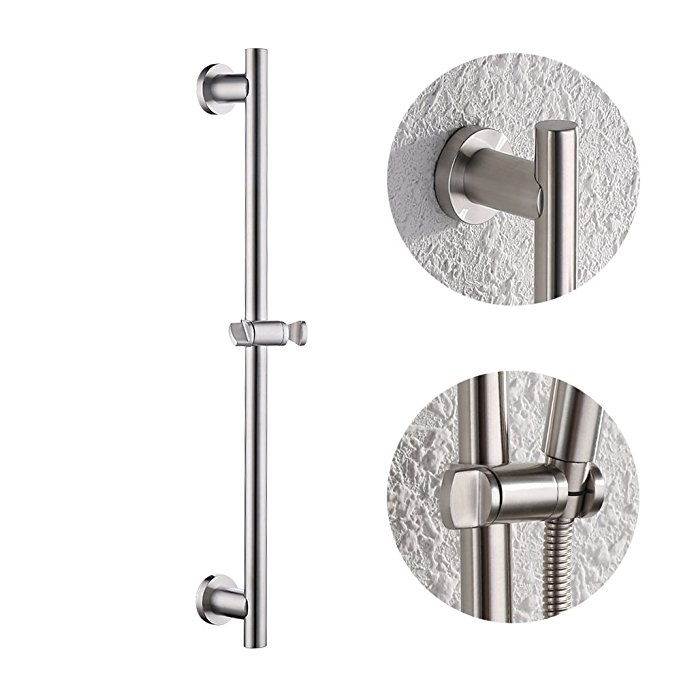 KES Bathroom Shower Slide Bar with Adjustable Handheld Showerhead Holder Wall Mount, Brushed SUS 304 Stainless Steel, F205-2
