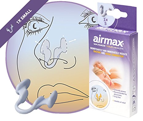 Airmax nasal dilator, against nasal congestion - 1x Small size, 3-month relief - Recommended by physicians