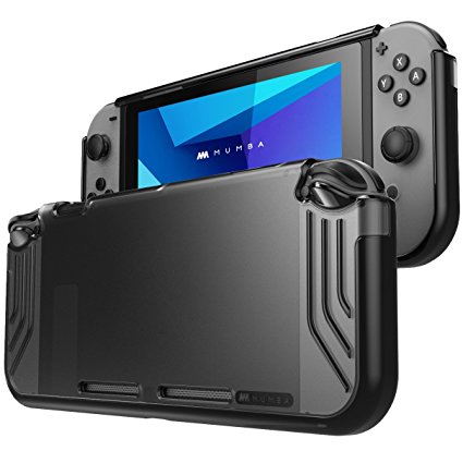 Mumba Nintendo Switch case, [Slimfit Series] Premium Slim Clear Hybrid Protective Case for Nintendo Switch 2017 release (Black)