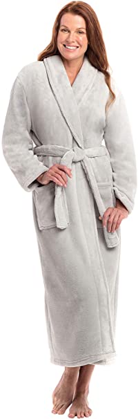 Alexander Del Rossa Women's Warm Fleece Robe, Long Plush Bathrobe