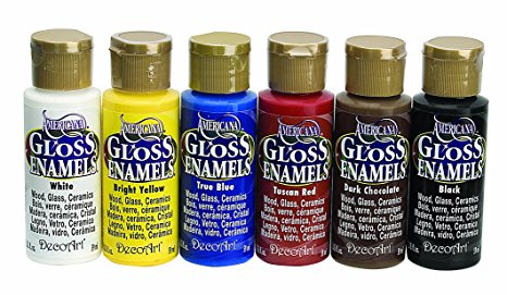 DecoArt DASK269 Americana Gloss Enamels Primary Sample Pack