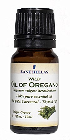 Super 100. 100% Pure Greek Wild Essential Oregano Oil. Min 86% Carvacrol. 0.33 Oz-10ml. 129 Mg Carvacrol Per Serving
