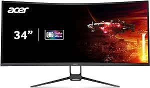 Acer EDA343CUR V3bmiippx 34" UWQHD (3440 x 1440) 1000R Curved VA Widescreen Gaming Display