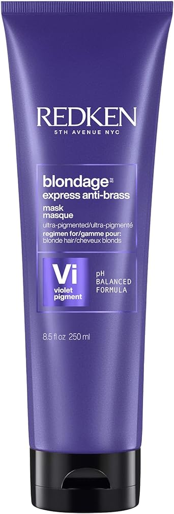 REDKEN | Color Extend Blondage | Express Anti-Brass Mask | For Blonde Hair | Ultra-Violet Pigment | Neutralises Brassiness | 250ml